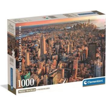 Clementoni Пъзел "Висококачествена колекция: Залез над Ню Йорк" - 1000 части (39944)