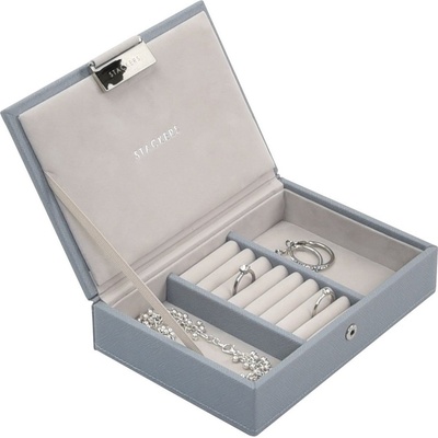 Stackers Ковчеже за бижута Stackers с капаче минi сивкавосиньо (73745)