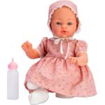 Asi Dolls Кукла Asi Dolls - Бебе Коке, с розова рокля с флорални мотиви и шапка, 36 cm (0407400)