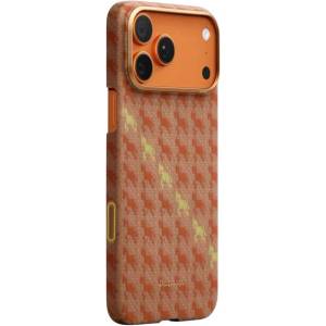 PITAKA MagSafe Калъф за iPhone 17 Pro Max, Pitaka Edge Case Happiness Rides Amber, Оранжев (HR1701PM)