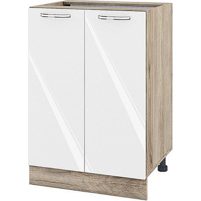 ИРИМ Долен кухненски шкаф Сити АРФ-Бяло гланц-05-22 60 см