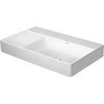 Duravit DuraSquare - Умивалник 80х47 см, без преливник, без отвор за смесител, десен, DuraCeram, бял 2349800070 (2349800070)