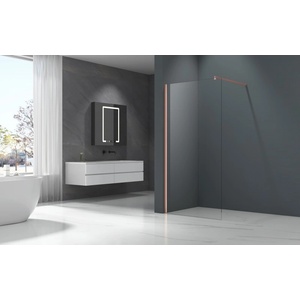 Inter Ceramic Стационарен параван BRODY 90x200 cm Броуди, розово злато (117/90)
