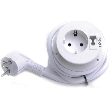 TOO GPS-202-1W IP20, 1x 2P+F, с кабелен вход, бяла разпределителна кутия за скрит монтаж (GPS-202-1W)