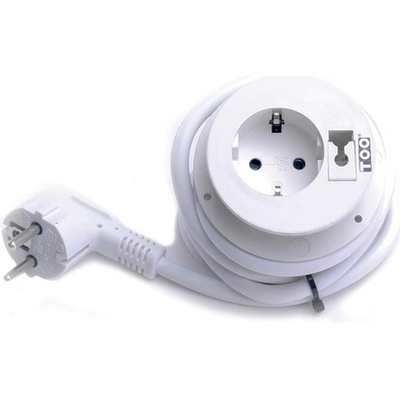 TOO GPS-202-1W IP20, 1x 2P+F, с кабелен вход, бяла разпределителна кутия за скрит монтаж (GPS-202-1W)
