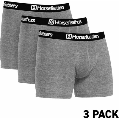 Horsefeathers DYNASTY HEATHER GRAY boxerky 3PK