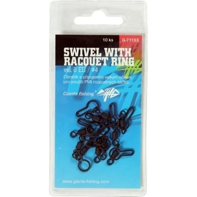 Giants Fishing Obratlík Swivel with Racquet Ring veľ.8 10 ks