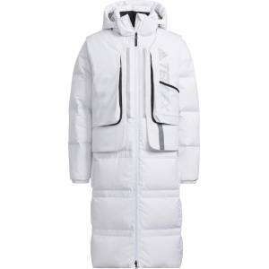 adidas Яке Adidas Men's Long Goose Down Detachable Hood Down Jacket - White