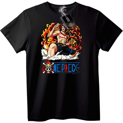 NOONEBRAND Тениска One Piece Luffy Fire - 2XL, White