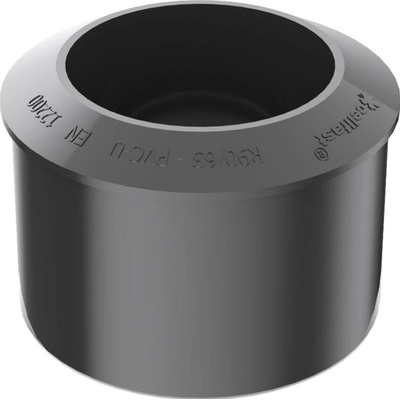 Bryza PVC redukčný adaptér 90/63 mm čierny