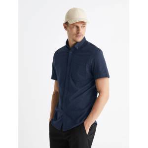 Celio Тъмно синя мъжка риза с къс ръкав Celio Barik Celio | Sin | МЪЖЕ | S