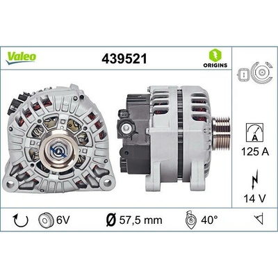 VALEO Alternátor VALEO 439521