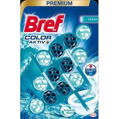 Bref Color Aktiv tuhý WC blok Ocean 3 x 50 g – Zboží Mobilmania