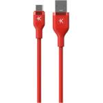 SKROSS Кабел USB-A 2.0 мъжко- USB-C мъжко, Червен, 120 cm, 15w (SKROSS-21402) - cybertrade
