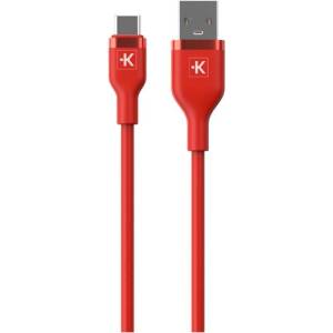 SKROSS Кабел USB-A 2.0 мъжко- USB-C мъжко, Червен, 120 cm, 15w (SKROSS-21402) - cybertrade