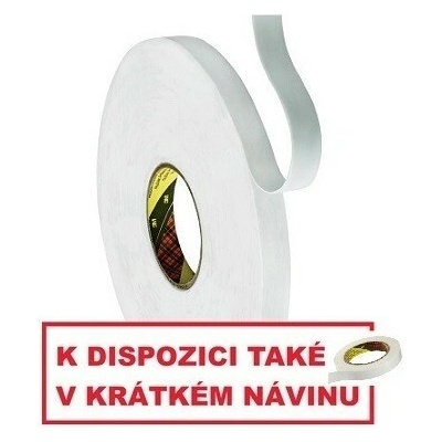3M 9508W Montážna penová obojstranná páska 19 mm x 3 m biela