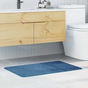 vidaXL Килимче за баня с антихлъзгаща повърхност Синьо 60 x 90 cm ПП (4019843)