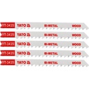 YATO List do priamočiarej píly 100 mm na drevo TPI6 5 ks Bi-Metal
