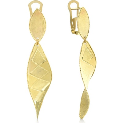 Lillian Vassago zdobené visiace zlaté náušnice LLV22-GER157Y