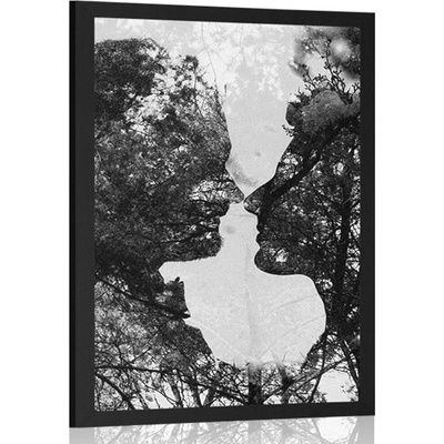 Plakát podoba lásky v černobílém provedení - 20x30 black