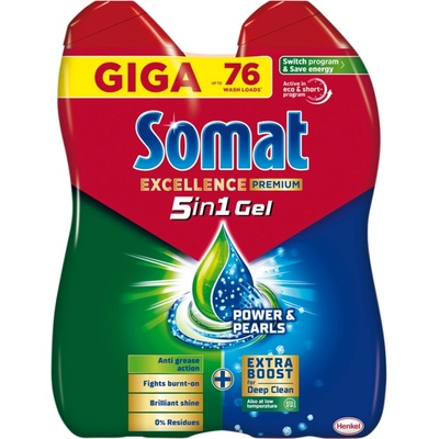 Somat Excellence Duo gel do myčky Anti-Grease 76 dávek – Hledejceny.cz