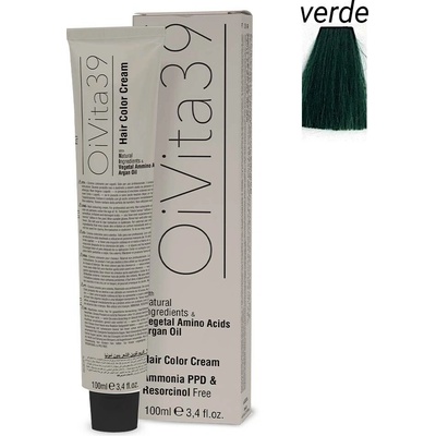OiVita39 Hair Color Cream Ammonia, PPD & Resorcinol Free Verde – Profesionální barva bez amoniaku, PPD a resorcinolu 100 ml