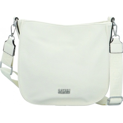 Trendy dámská koženková crossbody kabelka Candelis bílá