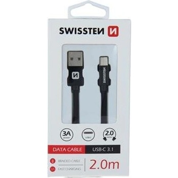 Swissten 71521301 datový USB - USB-C, 2m, černý