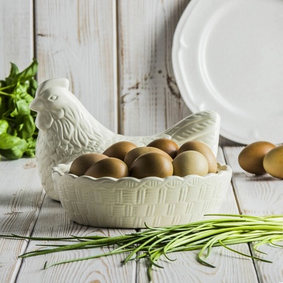 Mason Cash Mother Hen mísa s víkem ve tvaru slepice bílá 2010.019