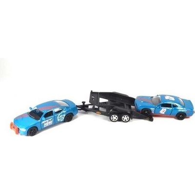 SIKU Super 2565 Dodge Charger se závodním autem na vleku 1:55