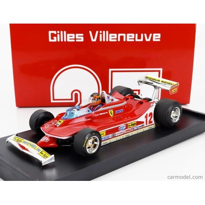 Brumm Ferrari F1 312t4 N 12 Winner Usa Ovest Gp 1979 Gilles Villeneuve With Driver FigureRed 1:43