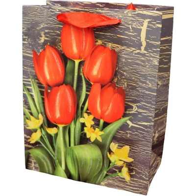 Dárková taška tulipány 23*18cm