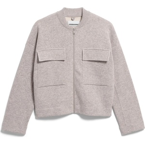 Armedangels Дамски ежедневен панталон ARMEDANGELS Women's Cotton-Wool Bomber Knit Jacket Casual jacket - Dark Honey Melange - размер XS (107-4863-0111)