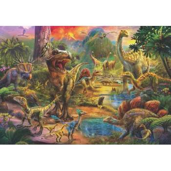 Image 1 of Anatolian - Puzzle Landscape of dinosaurs - 500 piese