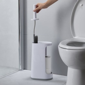 Joseph Joseph Silikonová WC štětka s úložným prostorem Flex Store 70537 bílá šedá