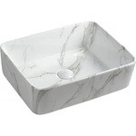 SAPHO Dalma 48x38 cm white marble (MM517)