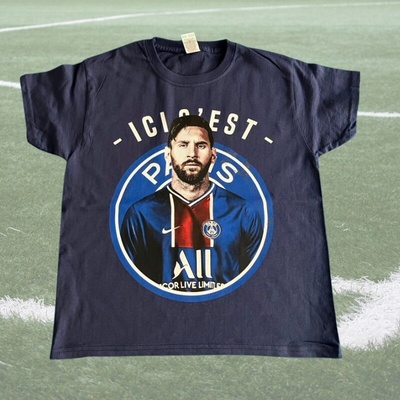 Superfutbal detské tričko Messi PSG tmavomodrá