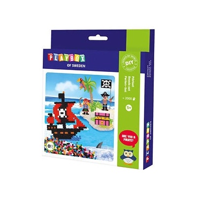 Playbox Zažehlovací korálky sada 2000 ks - Psi, auta, ryby, kytky