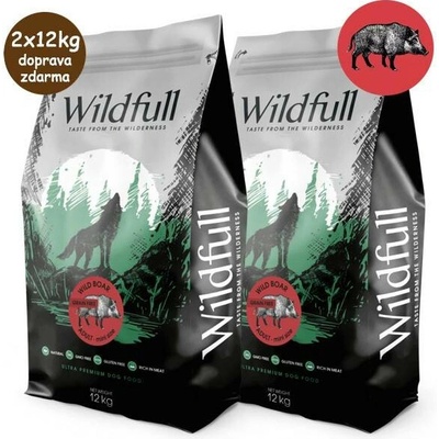 Wildfull Dog Adult Mini Size Grain Free Wildboar & Pumpkin 2 x 12 kg
