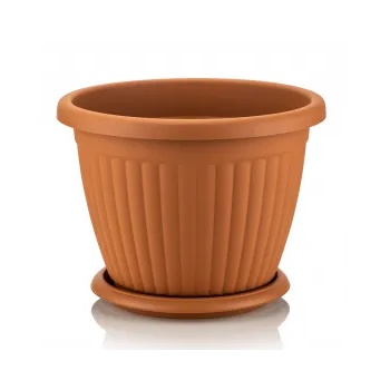 Image 1 of Serinova - Саксия Kemer №4 Terracotta 4, 0L (KSG4+VT04) (0150321)