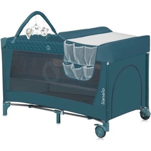 Lionelo Сгъваема бебешка кошара Lionelo - Flower, Green Turquoise (5903771722353) - baby