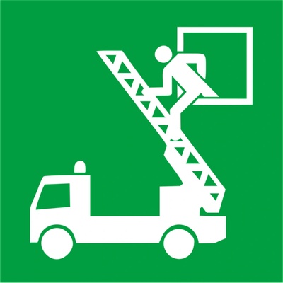 Nadrzenapalivo.cz Tabulka – Záchranné okno, samolepicí plast, 20 × 20 cm 27.0116