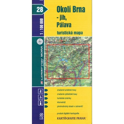 Okolí Brna jih Pálava 1:100 000