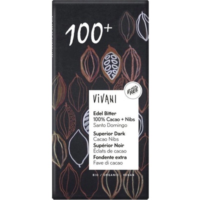 Vivani Hořká čokoláda s kakaovými lupínky 80 g
