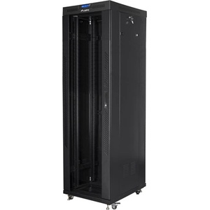 Lanberg rack cabinet 19" free-standing 42U/600x800 (flat pack) with glass door lcd black v2 (FF01-6842-12BL) - TechnoGear
