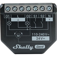 Shelly 2PM Gen4 spínací modul s měřením spotřeby 2x 10A (WiFi, Bluetooth, Zigbee, Matter) SHELLY-2PM-GEN4