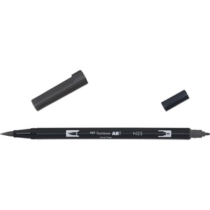 Tombow Маркер Tombow ABT Dual Brush N25 lamp black (ABT-N25)