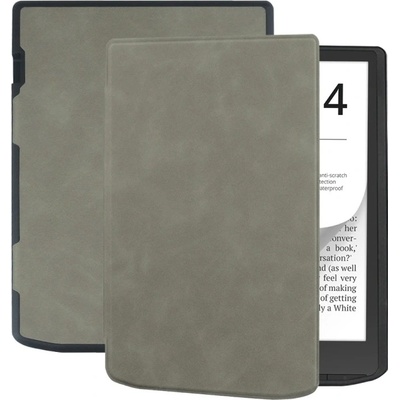 Protemio 75342 SOFT Zaklápacie puzdro Pocketbook InkPad 4 743G / InkPad Color 3 743K3 / InkPad Color 2 743 šedé