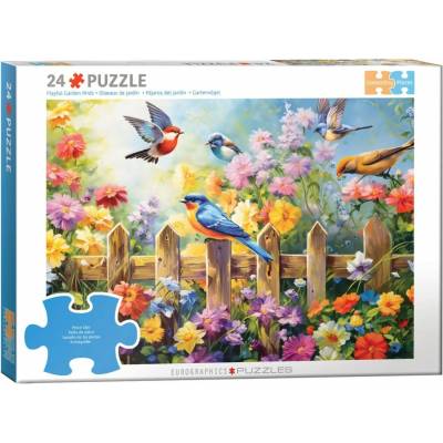 EUROGRAPHICS Connecting Pieces Hravé záhradné vtáky 24 dielov