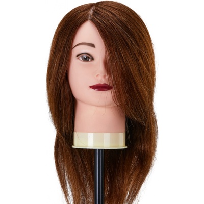 ACTIVESHOP Kadeřnická cvičná hlava Gabbiano WZ1 přírodní vlasy 4H délka 16"